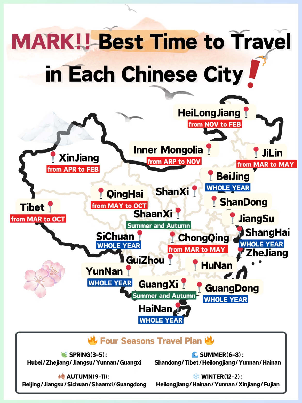 Best time to visit China by season